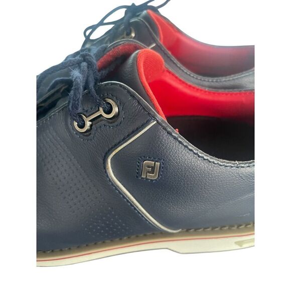 Footjoy Men’s Golf Shoes Blue Leather Versatrax Spikeless 10.5 - Picture 7 of 13